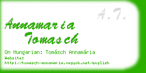 annamaria tomasch business card