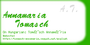 annamaria tomasch business card